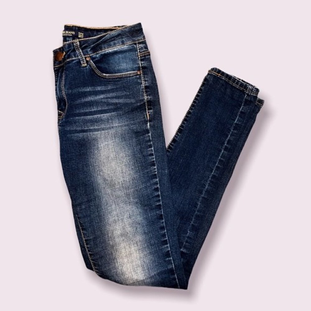 IRIS JEANS Modern Vintage Skinny Jeans Medium Wash Blue Denim Womens Size 28 - Picture 2 of 10